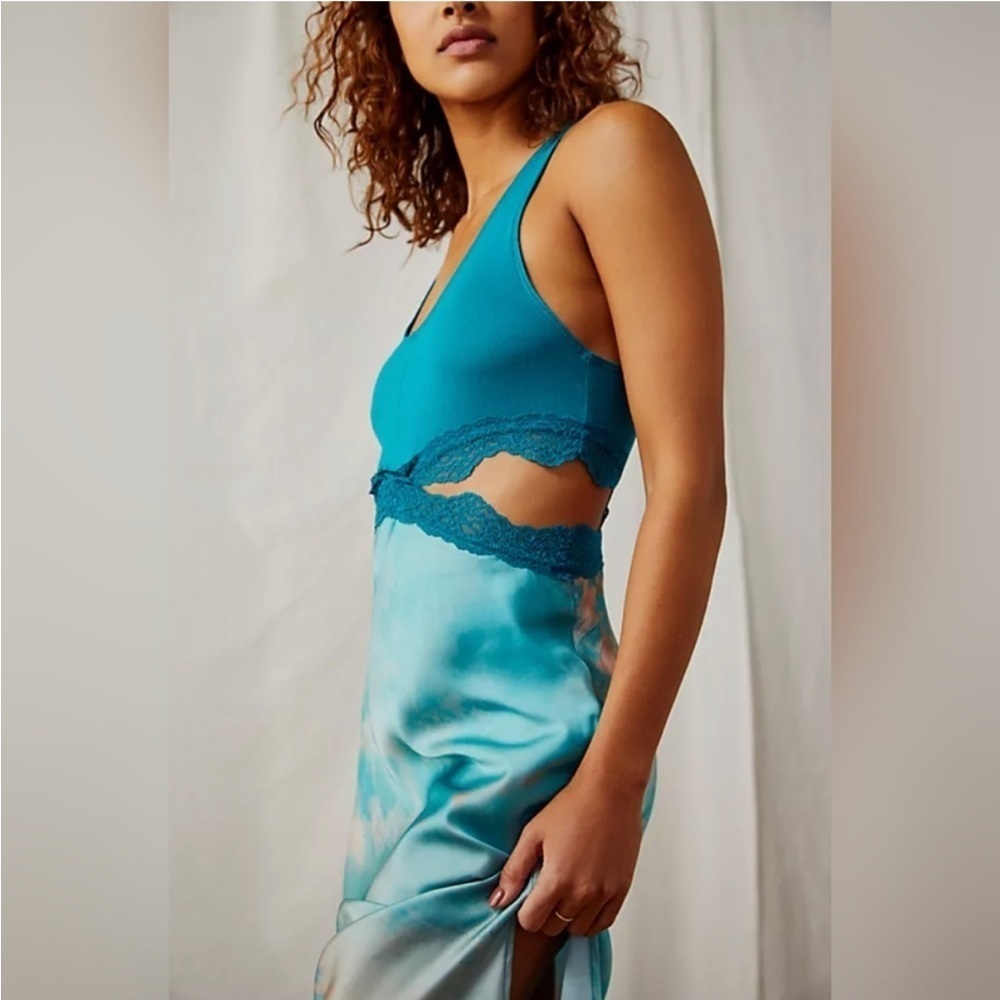 Intimately Free People Playing Favorites Maxi Slip Cut Out Maxi Dress Silky - Picture 4 of 11